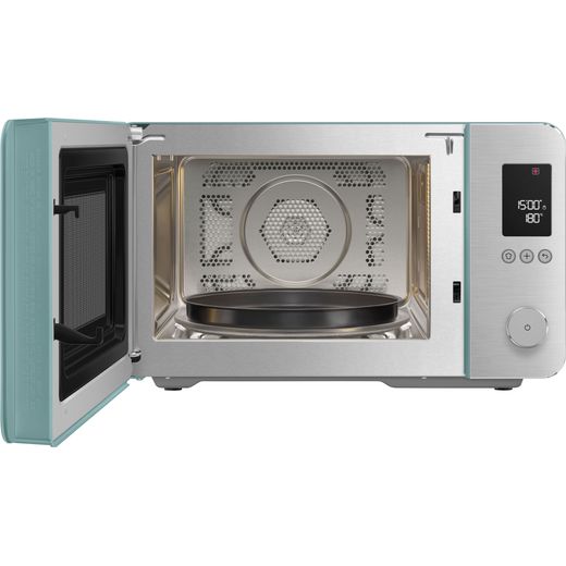 Smeg Collezione MOC02EGMUK Litre 30cm High, Freestanding Small - Emerald Green - Door open