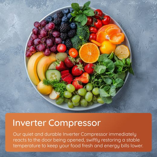 Hotpoint American Fridge Freezer - Dark Inox - Annotation - Inverter Compressor