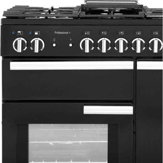 Rangemaster Professional Plus 100cm Dual Fuel Range Cooker - Black