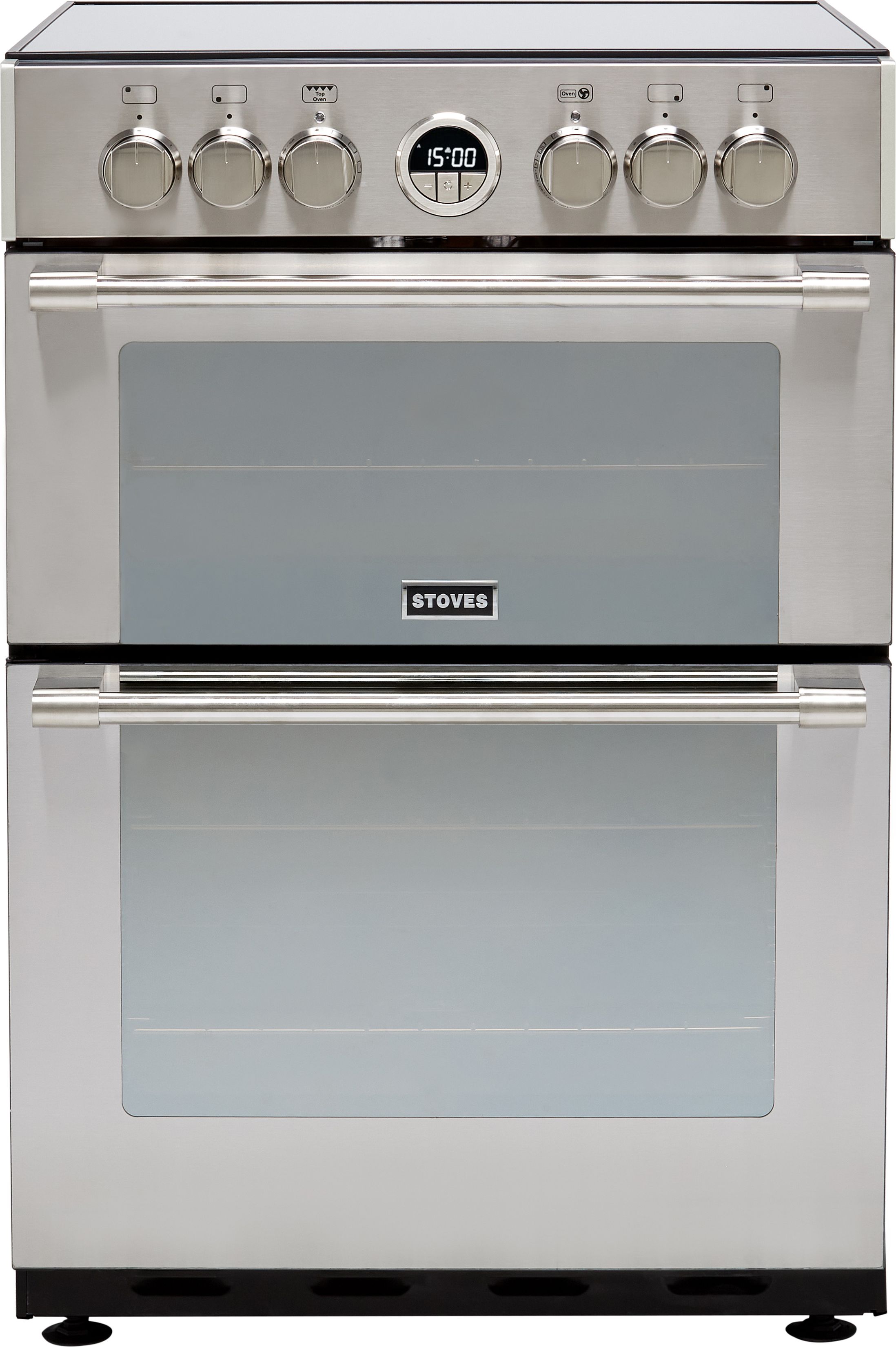 Stoves STERLING600E 60cm Electric Cooker with Ceramic Hob - Stainless Steel - A/A Rated, Stainless Steel