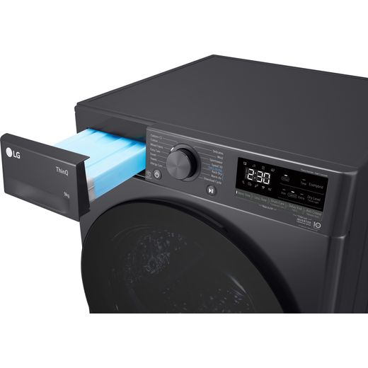 LG FDV709GN Wifi Connected Heat Pump Tumble Dryer - Slate Grey - Detergent drawer shot