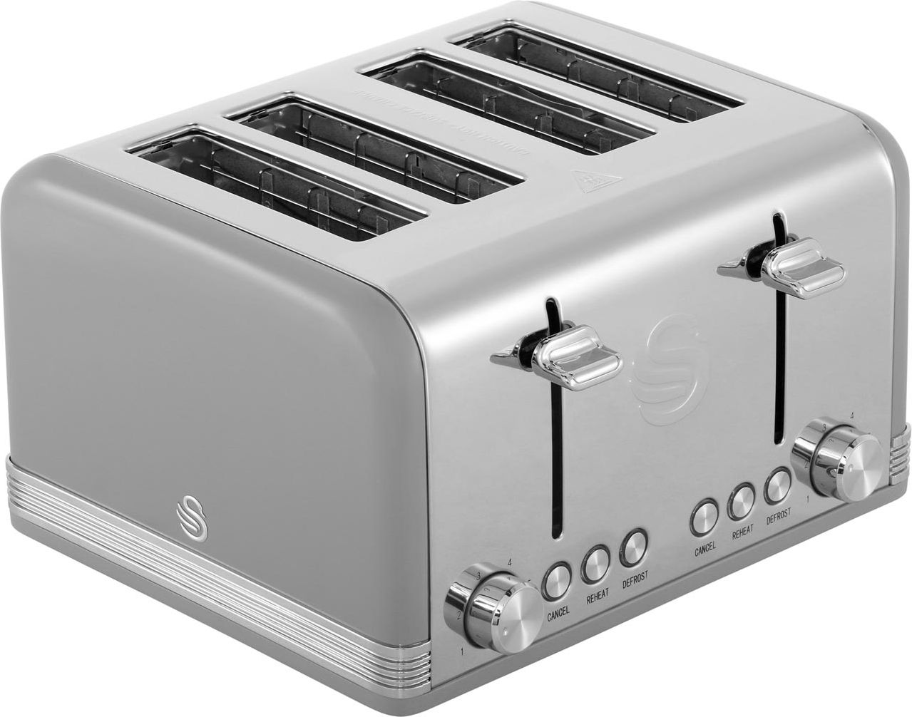 Swan Retro ST19020GRN 4 Slice Toaster - Grey, Grey