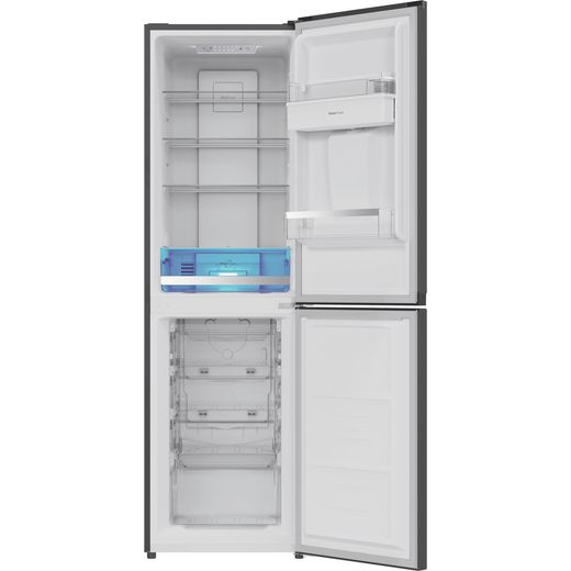 Hotpoint HPKF 3241W XR4UK 181cm No Frost Fridge Freezer - Black - front with door opens shot