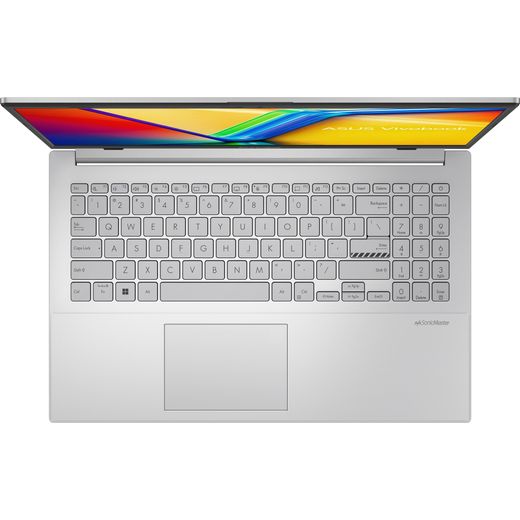 ASUS Vivobook Go 15 E1504FA-BQ2692W 15.6" Laptop - AMD Ryzen™ 3, 128GB SSD, 8 GB RAM - Silver - Keyboard top view