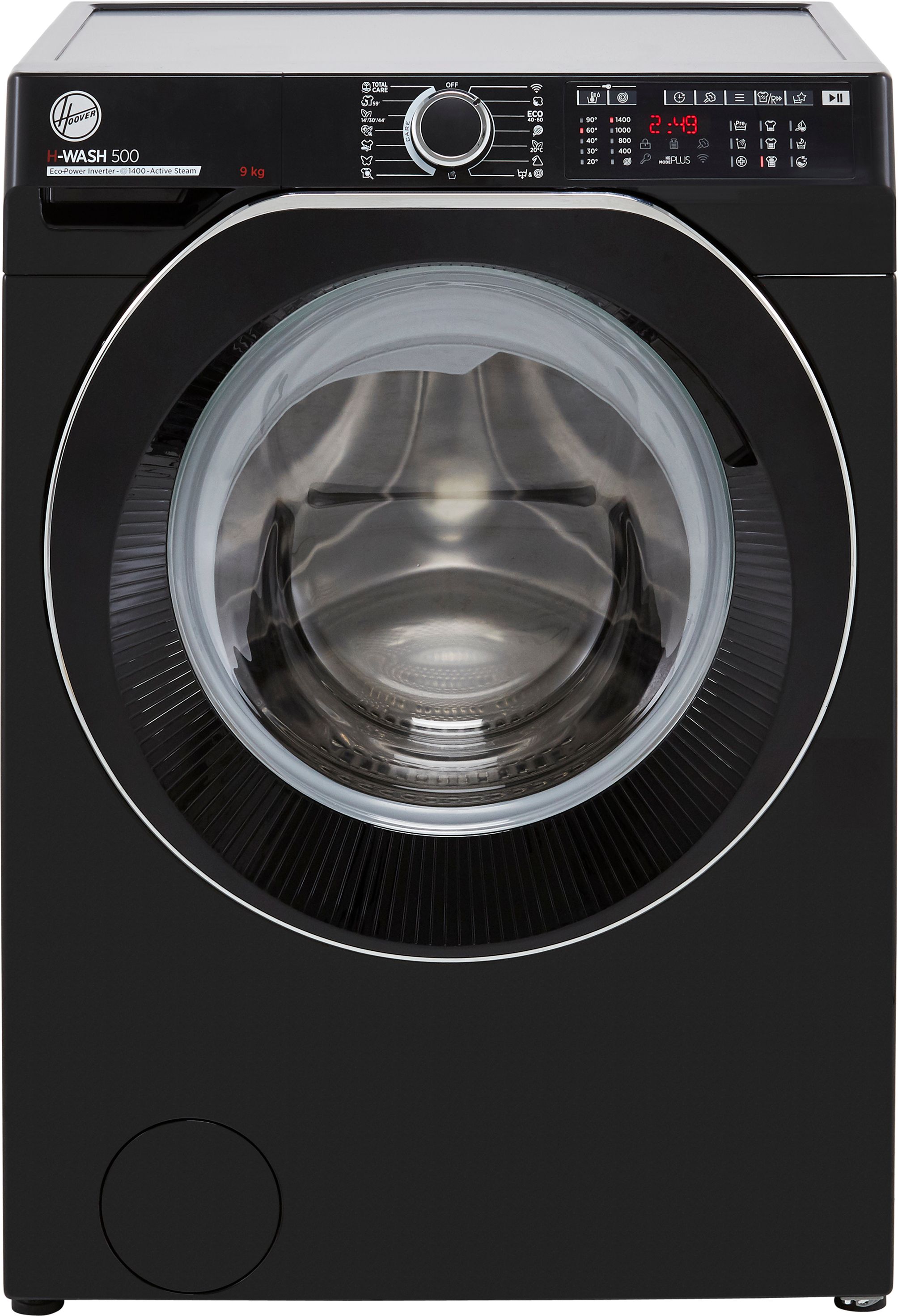 Hoover H-WASH 500 HW49AMBCB/1 9kg Washing Machine with 1400 rpm - Black - A Rated, Black