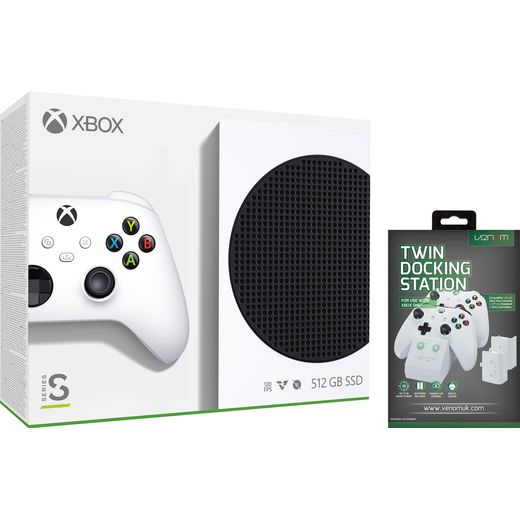 Xbox Series S with Twin Docking Station - White