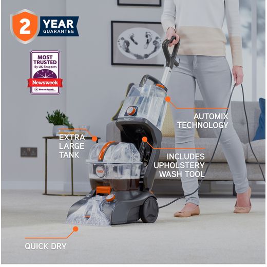 Vax Rapid Power Revive CWGRV011 Carpet Cleaner - Annotation - 2yr warranty shot