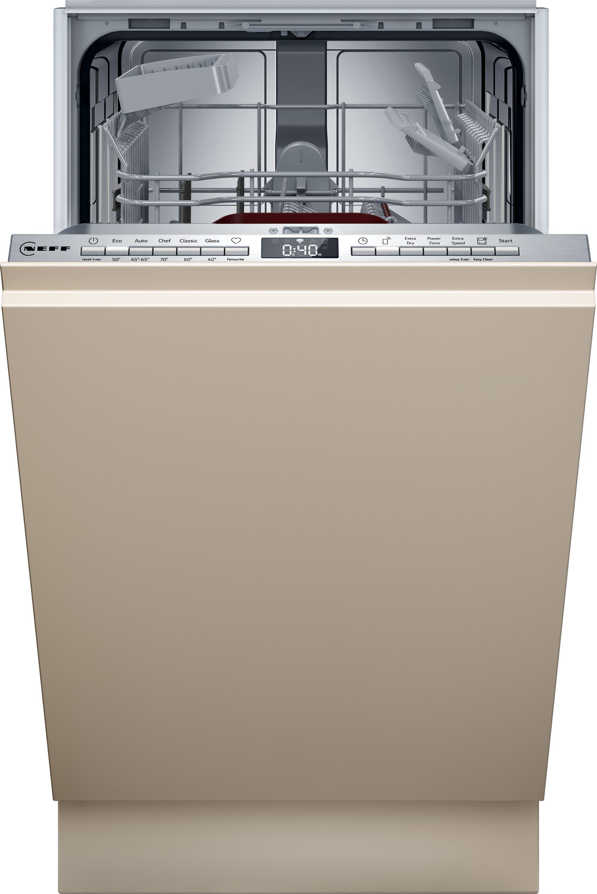 NEFF S875HKX32G Slimline Dishwasher - Built-in - Silver