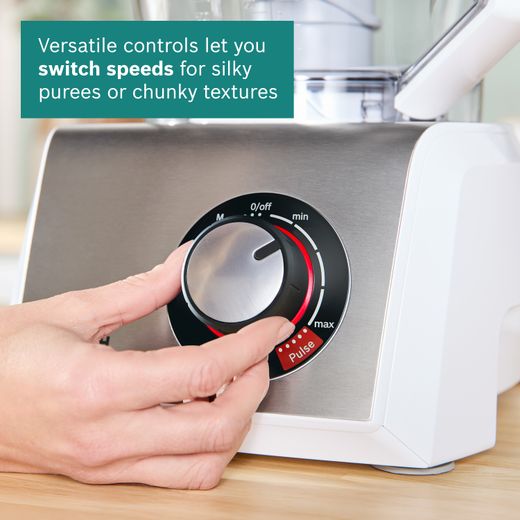 Bosch MultiTalent 8 3.9 Litre Food Processor - White / Stainless Steel - Annotation - Versatile controls
