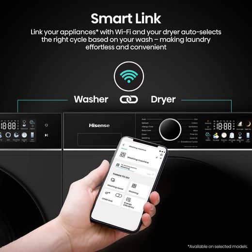 Hisense WF3I9043BBFS2 washing machine Front-load 9 kg 1400 RPM Black_20