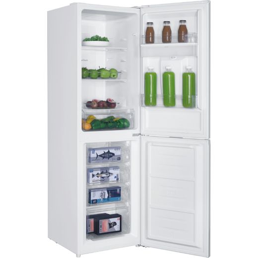 Candy CCH1T518EWWK-1 181cm 60/40 No Frost Fridge Freezer - White - Right perpsective with door open shot