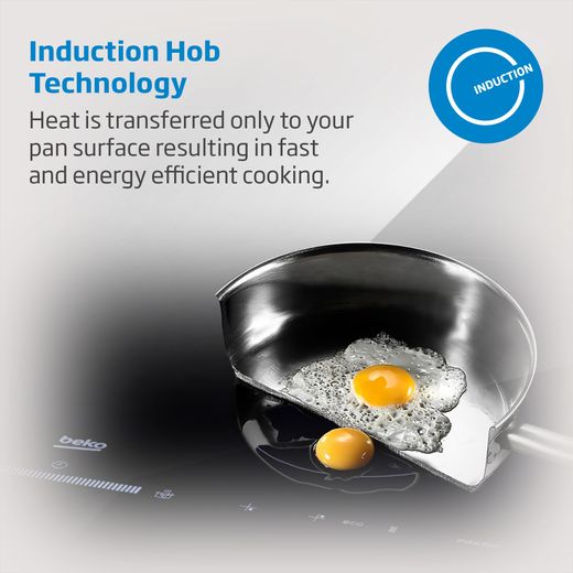 Beko HII64201MT 58cm Induction Hob - Black - Annotation - Induction Hob technology