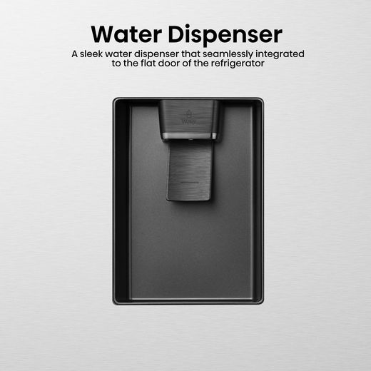 Hisense American Fridge Freezer - Stainless Steel - Annotation - Water dispenser shot