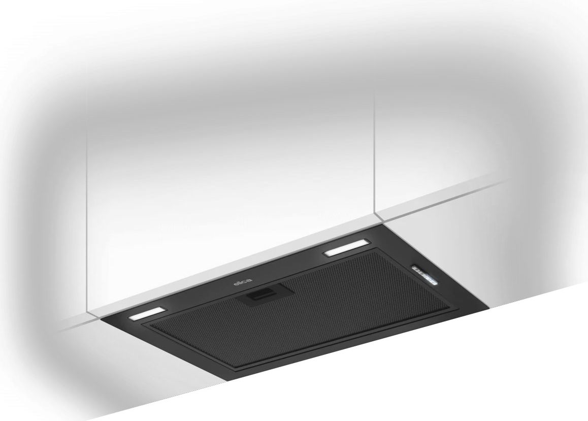 Image of Elica FOLD-BLK-60 51 cm Canopy Cooker Hood - Black - For Ducted/Recirculating Ventilation, Black
