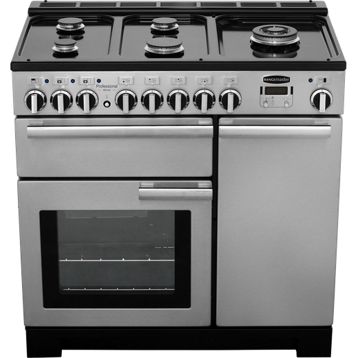 Rangemaster Professional Deluxe 90cm Dual Fuel Range Cooker - Stainless Steel