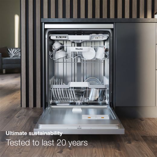 Miele Slimline Dishwasher - White - Annotation - Tested to last 20 years