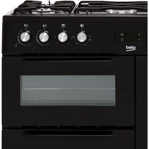 Beko 90cm Dual Fuel Range Cooker - Black