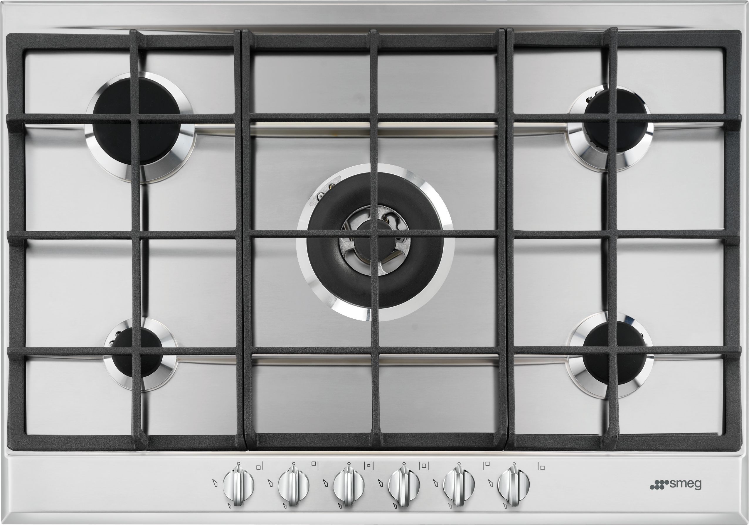 Smeg 75cm Gas Hob - Stainless Steel
