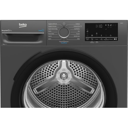 Beko SteamCure BM3T3833A Heat Pump Tumble Dryer - Anthracite - Control panel