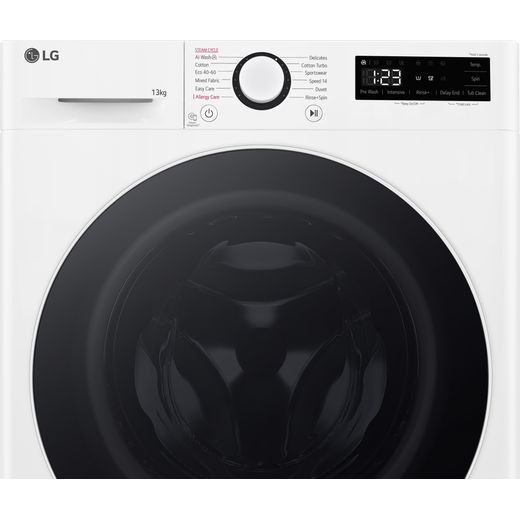 LG F4Y513WWLN1 13kg Washing Machine with 1400 rpm - White - Control panel