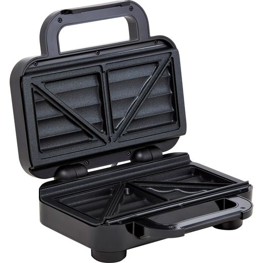Breville Deep Fill Sandwich Toaster - Dark Steel - Right perspective with lid open shot