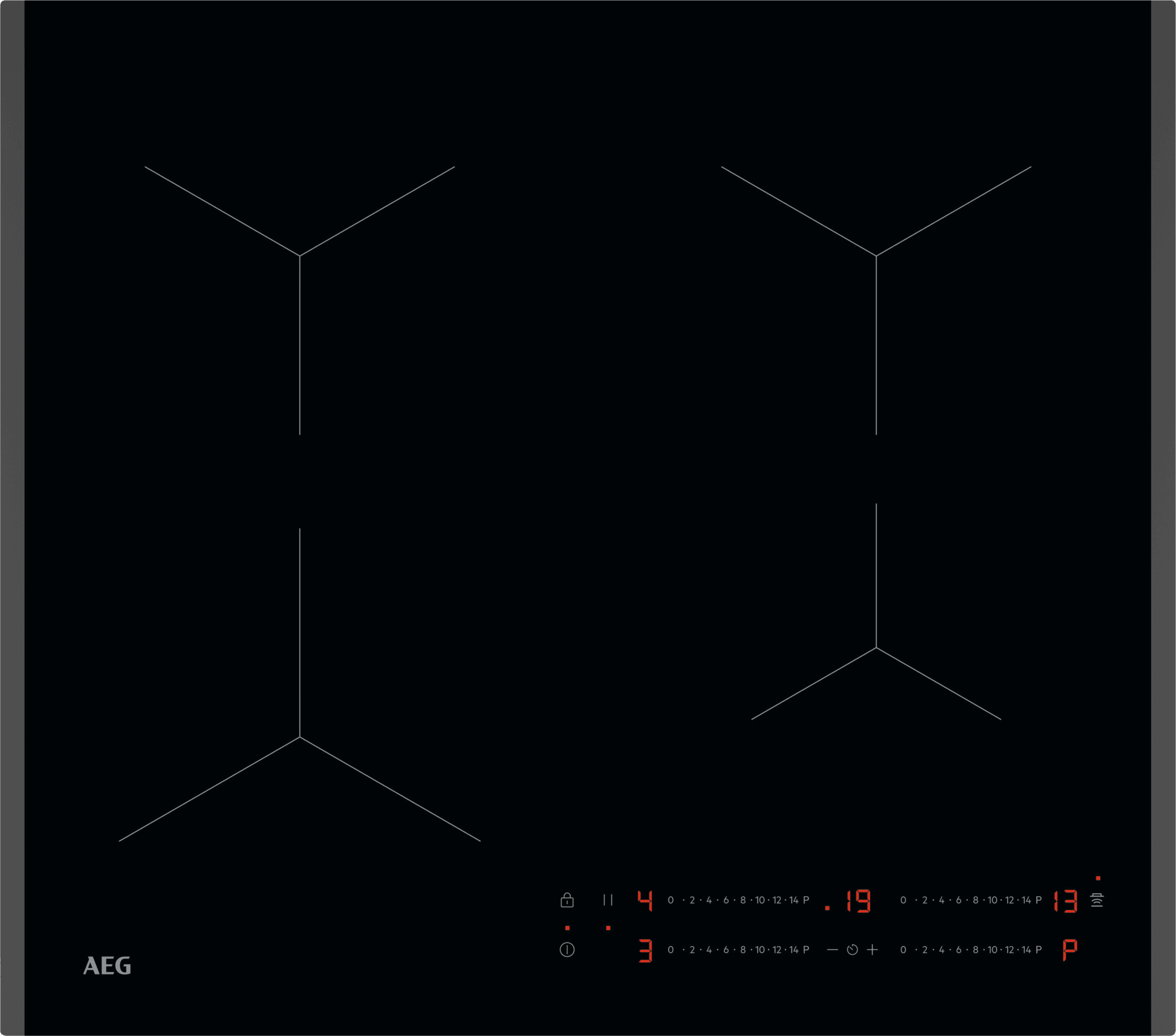 Image of AEG 5000 Series TO64IA00FB 59cm Induction Hob - Black, Black