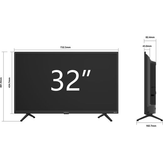 Veltech 32" HD Smart Roku TV - Annotation - dimension shot 