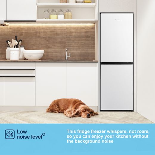 Fridgemaster MC55240E 174cm 50/50 Fridge Freezer - White - Annotation - Low noise level
