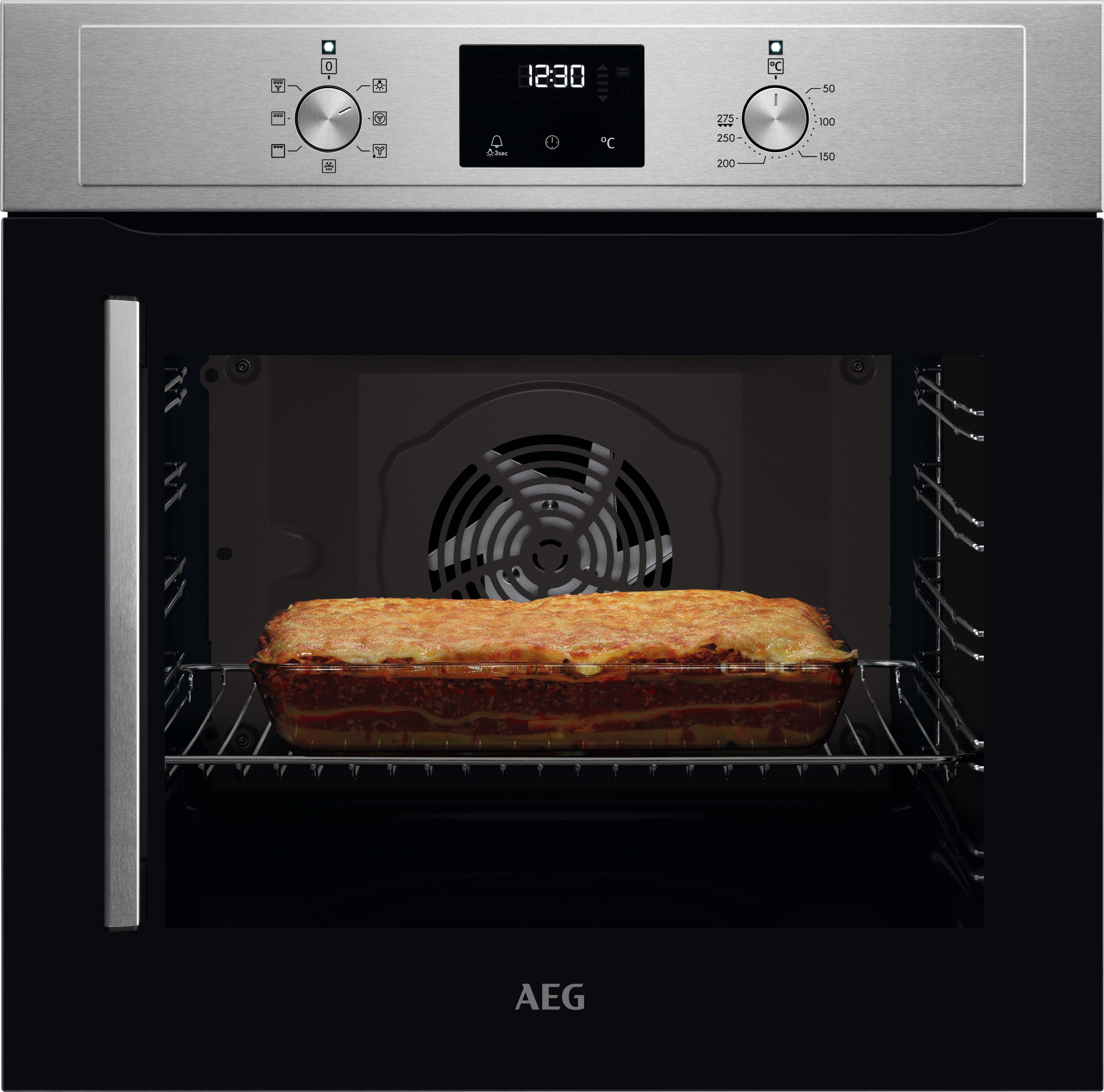 AEG BCX335R11M Built-In Electric Single Oven - 72L - Stainless Steel