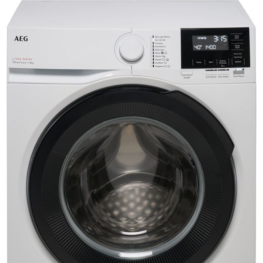 AEG ProSteam® Technology LFR71844B 8kg Washing Machine with 1400 rpm - White - Control panel