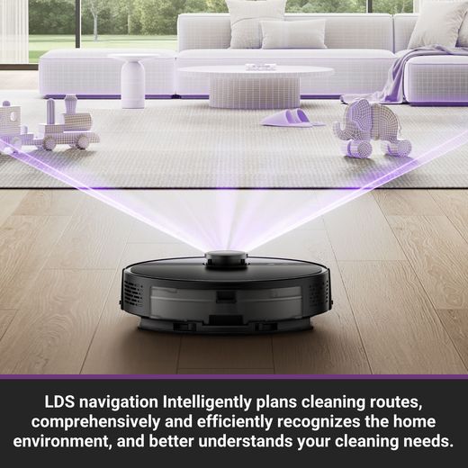 Eureka N6 Robotic Vacuum Cleaner - Black - Annotation - LDS scan shot
