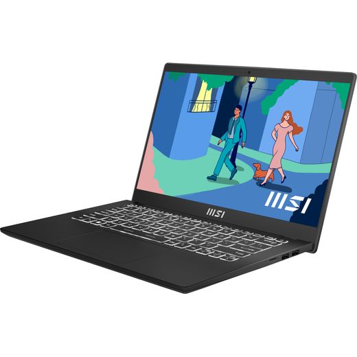 MSI Modern 14 C7M-407UK 14" Laptop - AMD Ryzen™ 5, 512GB SSD, 8 GB RAM - Black - Left side shot