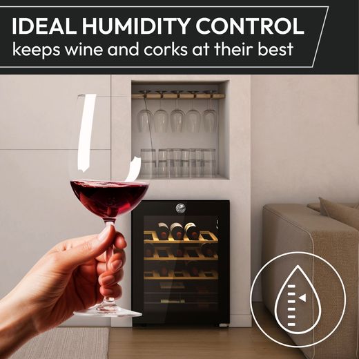 Hoover Wine Cooler - Black - Annotation - humidity control shot