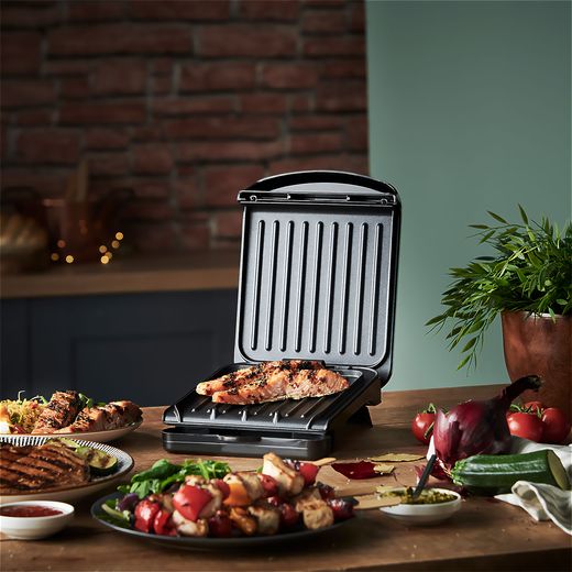 George Foreman Fit Grill - Small 25800 Health Grill - Black - Grill in kitchen shot