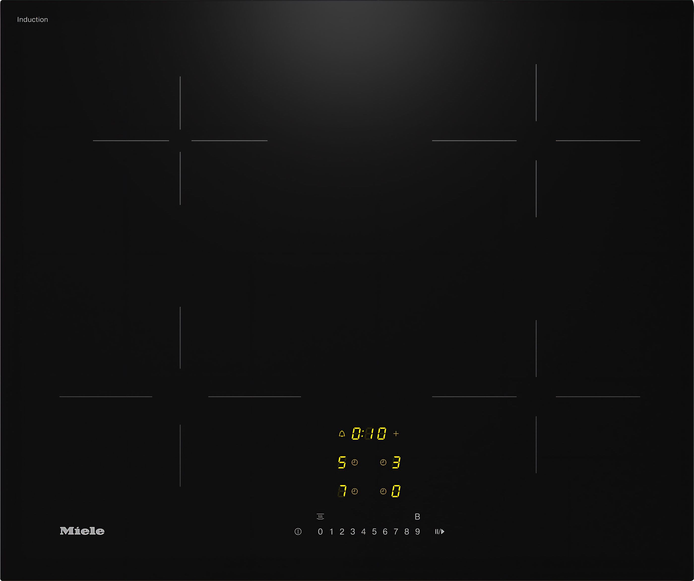 Miele KM7361FL 62cm 4 Zone Induction Hob - Black