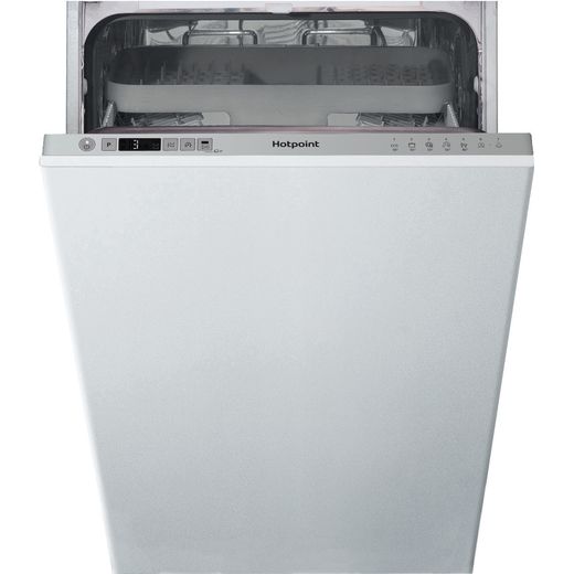 Hotpoint HSIC3M19CUKN Fully Integrated Slimline Dishwasher - Silver Control Panel - F Rated