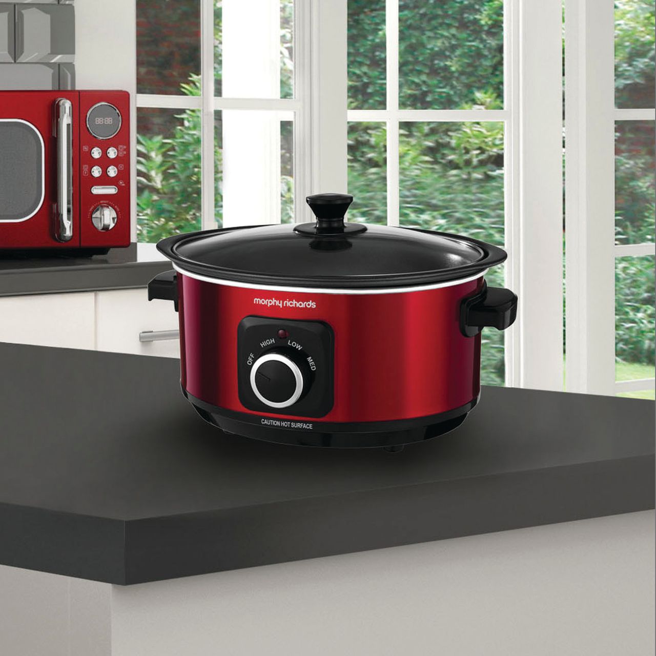 Morphy Richards Morphy Richards 460014 Evoke Sear And Stew Slow Cooker 3.5 Litres 163 Watt Red 