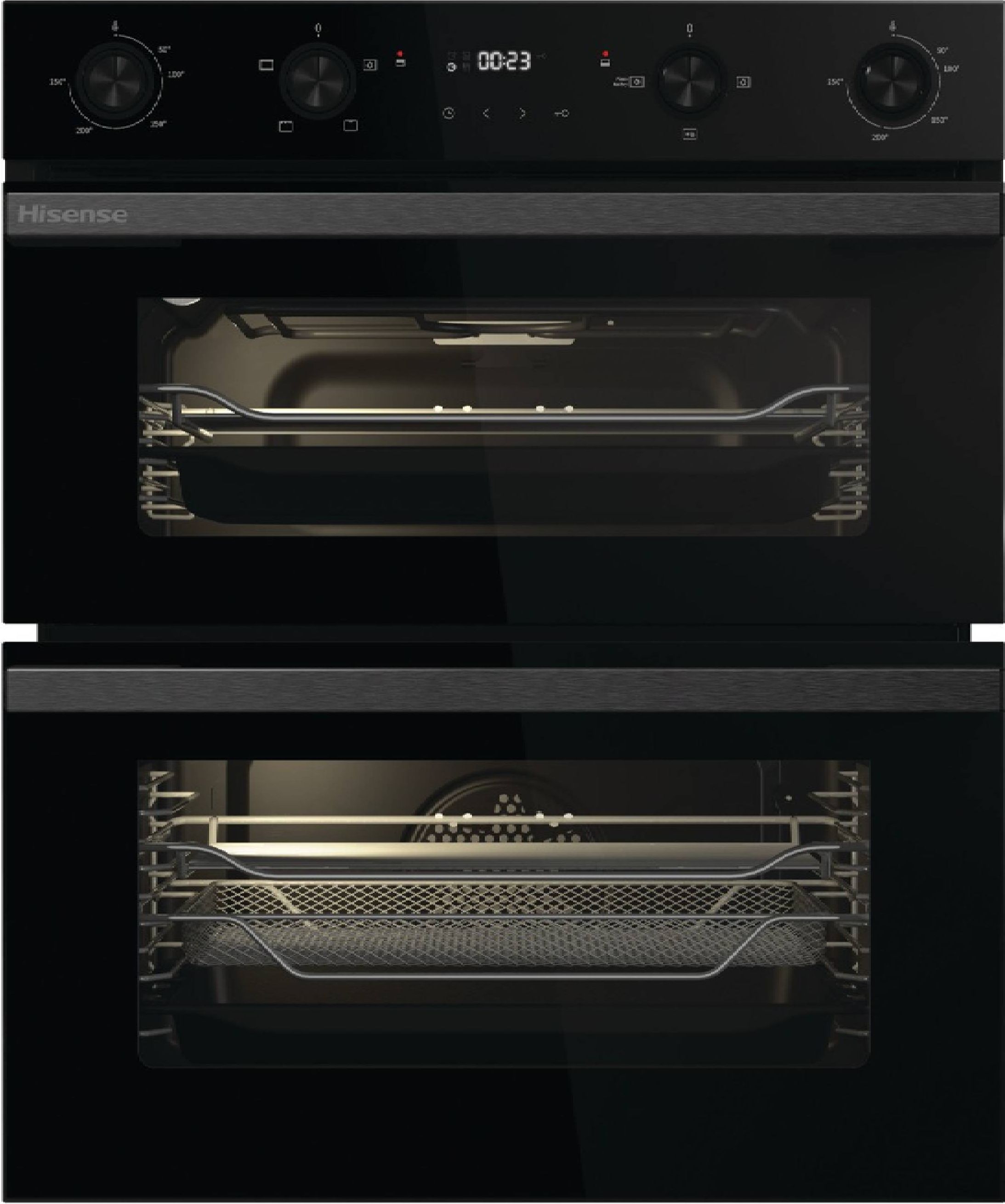 Image of Hisense Hi6 BUD714221ADBG Built Under Electric Double Oven - Black - A/A Rated, Black