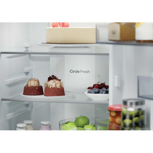 Hoover H-FRIDGE 400 Integrated 70/30 Total No Frost Fridge Freezer with Sliding Door Fixing Kit - White - Close up inside shot