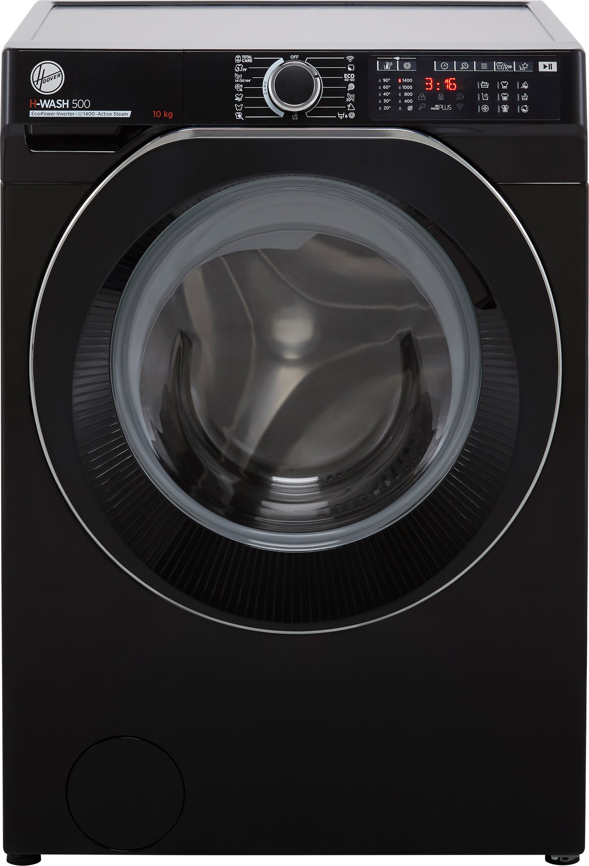 Hoover H-WASH 500 HW410AMBCB1 10kg Washing Machine with 1400 rpm - Black - A Rated Black