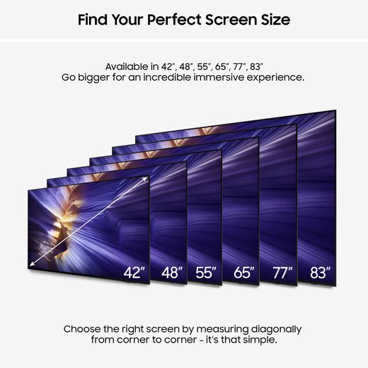 Samsung S93F 83" 4K Ultra HD OLED Smart TV [2025] - Annotation - Perfect screen size