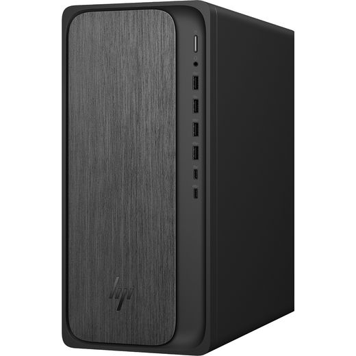 HP OmniDesk M02-0006na Tower - AMD Ryzen™ 5, 512GB SSD 2025 - Gray Wood - Left perspective