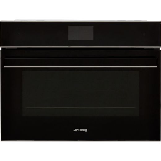Smeg Dolce Stil Novo SF4604WVCPNX Built In Compact Steam Oven - Black / Stainless Steel