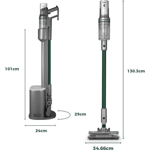 Tower VL220 Cyclone Dust Station T527102 Upright Vacuum Cleaner - Annotation - Dimeson shot 