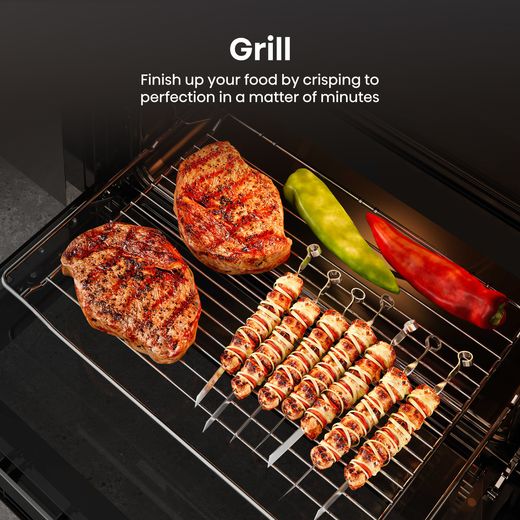Hisense Hi6 Built In Electric Double Oven - Stainless Steel  - Annotation - Grill shot