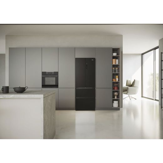Haier American Fridge Freezer - Slate Black - Fridge freezer in kitchen shot