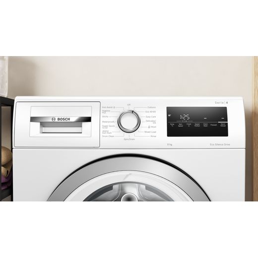 Bosch Series 4 WAN28258GB 8kg Washing Machine with 1400 rpm - White - Control panel