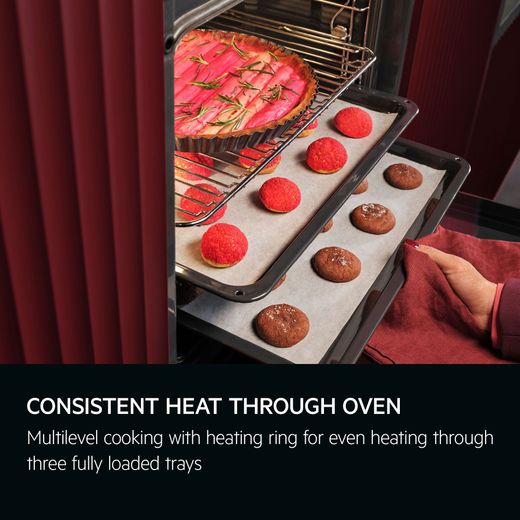 AEG SurroundCook OU5PB40PM Built In Electric Single Oven with Pyrolytic Cleaning - Stainless Steel - Annotation - Multilevel cooking
