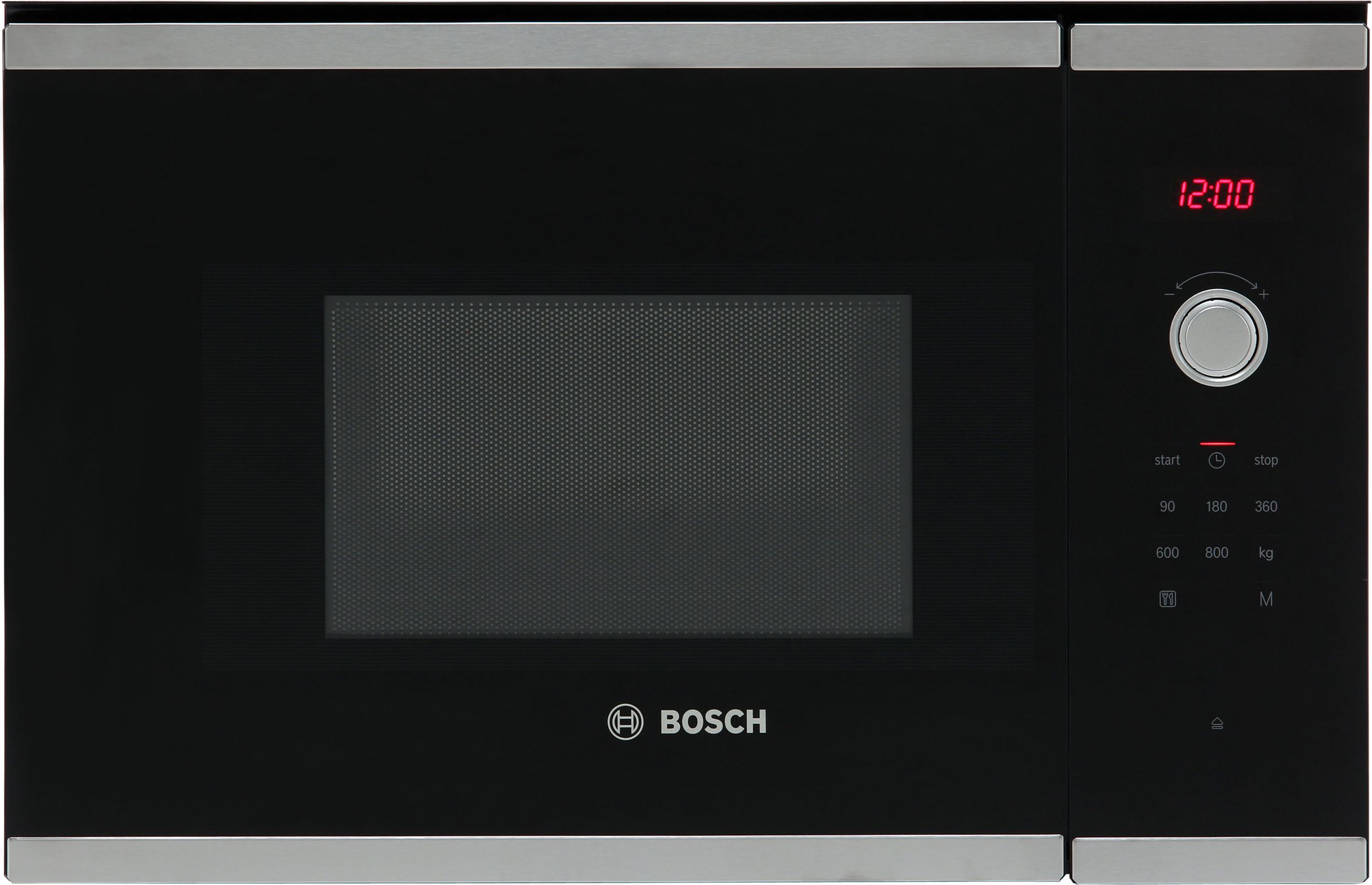 Bosch Series 4 BFL523MS0B 38cm tall, 59cm wide, Built In Compact Microwave - Stainless Steel, Stainless Steel