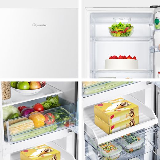 Fridgemaster MC55240E 174cm 50/50 Fridge Freezer - White - Multiple shots